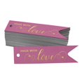 thumbnail image 1 of Inkdotpot Pack Of 100 Made With Love Text Favor Paper Tags Craft Real Gold Foil Hang Tags, 1 of 6