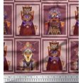 thumbnail image 1 of Soimoi Poly Georgette Fabric Animal Skin & Chinese Opera Mask Devil Print Fabric by The Yard 52 Inch Wide, 1 of 3