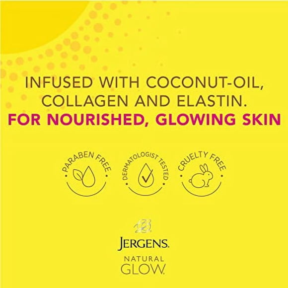 Jergens Natural glow ?? Body Lotion, Fair to Medium Skin Tone, 7.5 Ounce Sunless Tanning Daily Moisturizer with collagen and Elastin