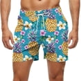 thumbnail image 1 of Kakii Men's Swim Trunks Hawaiian Bathing Mesh Lining Suit Swimsuits Beach Shorts with Pockets, 1 of 6