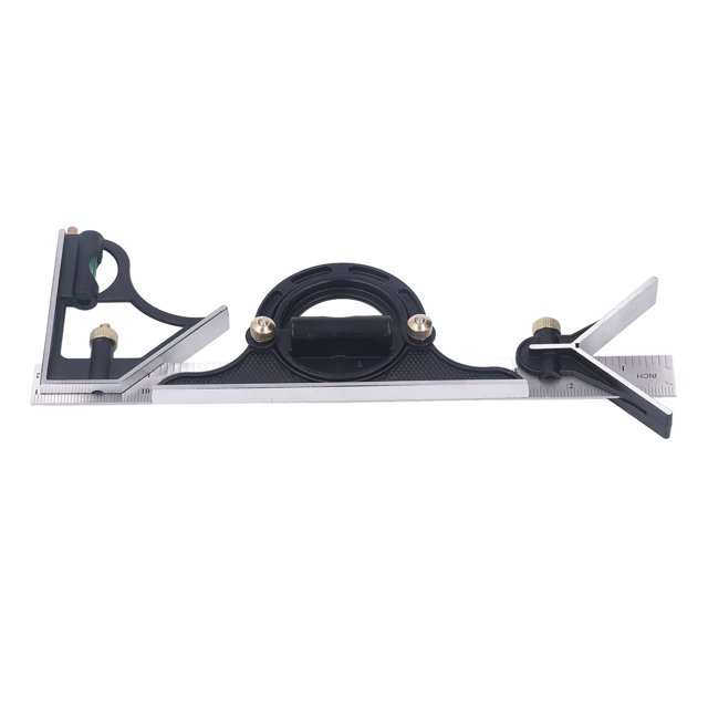 Combination Gauge, 300mm 0-180 High Accuracy Depth Angle Ruler Stainless Steel Clear Scales For Measuring And Marking