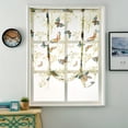 thumbnail image 3 of Rod Liftable Kitchen Bathroom Window Roman Curtain Floral Sheer Voile Valances, 3 of 3