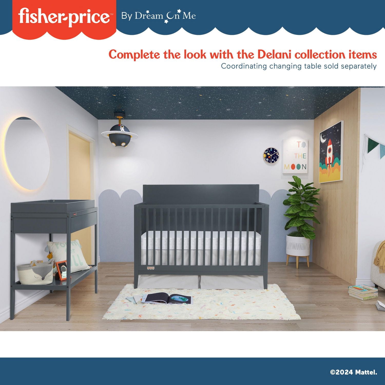 Fisher Price par Dream On Me Lit de bébé convertible 5 en 1 Delani