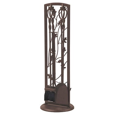 Panacea 15913 Natural Brown Oak Leaf Fireplace Tool Set