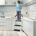 thumbnail image 4 of Costway 3 Step Ladder Folding Stool Heavy Duty Industrial Lightweight 330lbs Capacity, 4 of 10