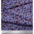 thumbnail image 3 of Soimoi Blue Poly Georgette Fabric Coffee Beans Food Print Fabric by Yard 52 Inch Wide, 3 of 5