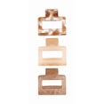 thumbnail image 3 of Scunci 3pk Resin Square Claw Clips, Neutral Prints & Translucent, Short to Medium Hair, 3 of 3