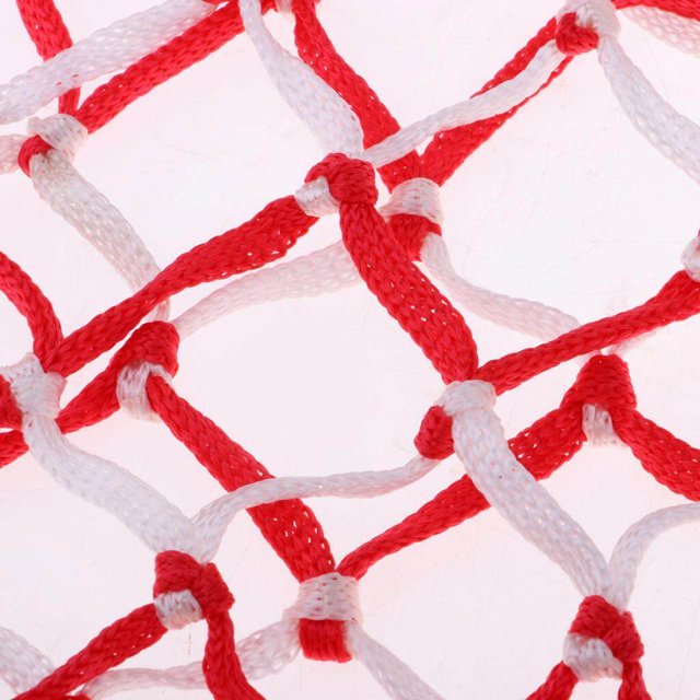 pitrice Sac de Ballon en Maille Sac de Transport Multifonctionnel pour Ballon de Basket Filet de Football Blanc Rouge