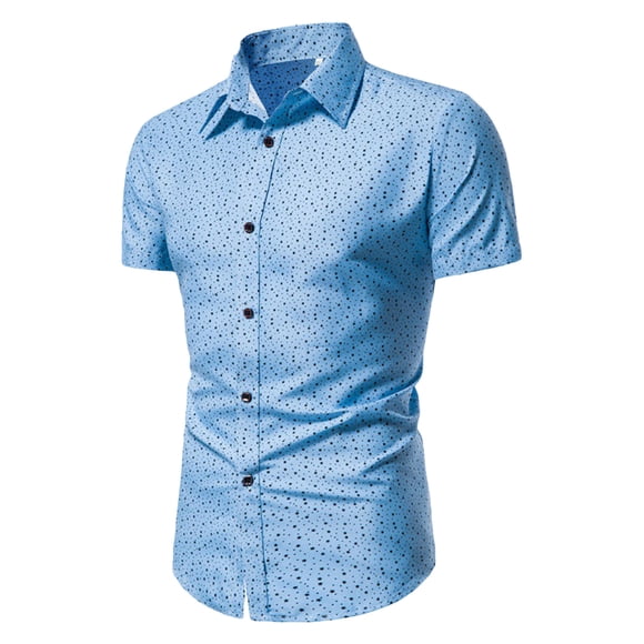 TopLLC Men's Short Sleeve Dress Shirts Casual Button Down Polo Shirts Wrinkle-Free Business Shirt