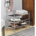 thumbnail image 1 of Whitmor 3-Tier Storage Shelves, Multi-Functional Shoe Rack Organizer, Espresso Wood Grain and Gray, 1 of 3