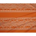 thumbnail image 4 of oneOone Polyester Lycra Orange Fabric Floral Bandhani Craft Projects Decor Fabric Printed By The Yard 56 Inch Wide, 4 of 4