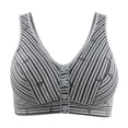 thumbnail image 1 of Womens Sport Bras Back-Smoothing Bra Feature V-Neck Soft Bra Style W-1110 Gray M, 1 of 2