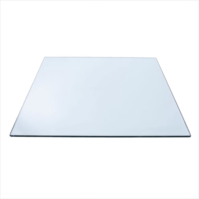 Spancraft 30" Square Clear Glass Table Top 1/2" Thick 1" Beveled Edge