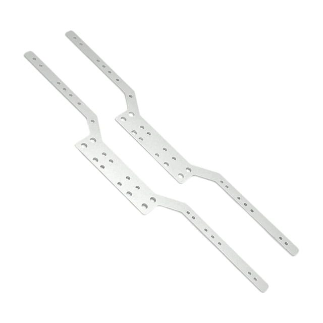 Yinanstore 2 Pieces RC Chassis Frame Rails for MN98 MN99S Parts 1:12 Scale RC Car Hobby argent