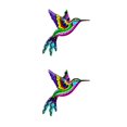 thumbnail image 3 of Wweixi Iron Hummingbird Hanging Home Decor Crafts Ornament Birds Outdoor Pink 2Set, 3 of 6