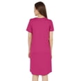 thumbnail image 3 of Inkmeso Robe T-Shirt d'Été Décontractée Unie pour Femmes, Coupe Ample, Tunique à Manches Courtes, Robe de Nuit, 3 of 7