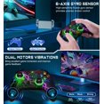thumbnail image 3 of 4 Pcs Manette Switch, Manette Sans Fil ESYWEN pour Nintendo Switch/Lite/OLED avec Effets Lumineux à 9 Couleurs, Programmable, 3 of 8