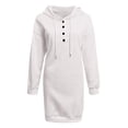 thumbnail image 4 of Gspmoly Robe d'Été, et Robe d'Hiver à Manches Longues pour Femmes à Capuche Unie Robe Décontractée Robes de Cocktail Offres Prime, 4 of 5