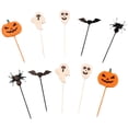 thumbnail image 1 of Todaioua Halloween Picks 3.3 Inch - Pumpkin Cat Ghost Cartoon Toothpicks for Bento Box Fruit Decor, Mini Multicolored Party Accessories for Birthday Wedding Holiday Celebrations​​, 1 of 5