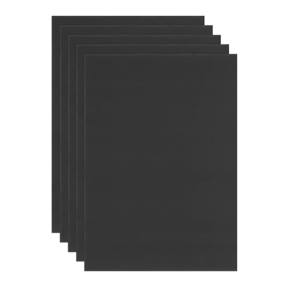 Uxcell 5-Pack Corrugated Plastic Sheets, 22 Inch x 14 Inch Waterproof Blank Corrugated Poster Board Yard Signs [5mm Thick, Black]