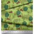 thumbnail image 2 of Soimoi Modal Satin Fabric Bag,Direction Compass & Shoes Travel Print Fabric by Yard 42 Inch Wide, 2 of 3