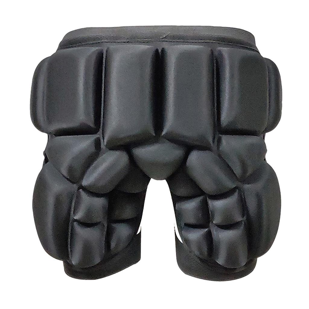 Protection des Hanches pour Enfants, Équipement de Protection Rembourré 3D pour Ski Skate Planche à Neige Noir