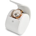 thumbnail image 2 of GFDYREE Watch Box PU Leather Travel Watch Case Single Watch Gift Box Portable Jewelry Watch Storage Roll Organizer (White), 2 of 7