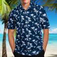 thumbnail image 2 of Mens Hawaiian Print Lapel Short Sleeve Shirt, 2 of 9