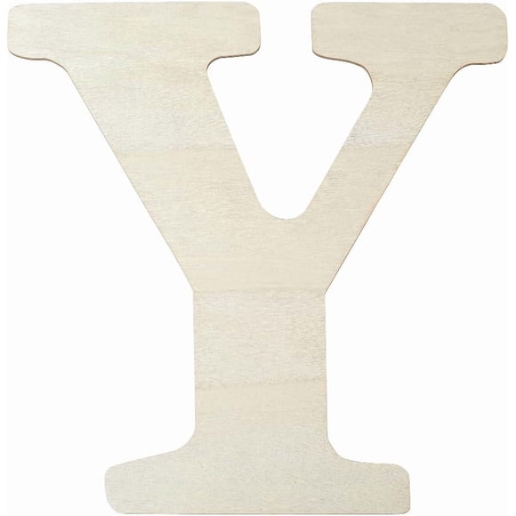 15 X 15 Inch Wooden Letters Y Alphabet Wood Cutouts Big MDF Blank Word Simple Printable White Sign Piece Unfinished Board for Birthday Wedding Christmas Wall Home Party DIY Crafts Decorations