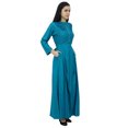 thumbnail image 3 of Bimba Robe Jilbab Unie à Manches Longues pour Femme, Col Mandarin, avec Poches, 3 of 5
