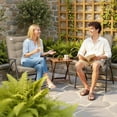 thumbnail image 2 of Outsunny Ensemble de 2 Chaises Pliantes d'Extérieur, Chaises de Camping Rembourrées, Kaki, 2 of 10