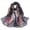 Black, variant on Birdeem Fashion Women Flower Print Long Soft Wrap Scarf Simulation Silk Shawl Scarves
