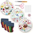 thumbnail image 1 of EGNMCR Embroidery Beginner's Kit Diy Beginner's Instruction Kit Needle And Thread Set Embroidery Kits, 1 of 1