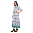 thumbnail image 2 of Moomaya Robe Plissée Imprimée Tunique à Manches au Coude Tenue d'Été Kurti pour Femmes, 2 of 5