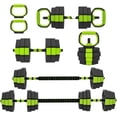 thumbnail image 1 of Soozier 6-in-1 Adjustable Dumbbell Set, 55lbs Free Weights Set, Green, 1 of 10