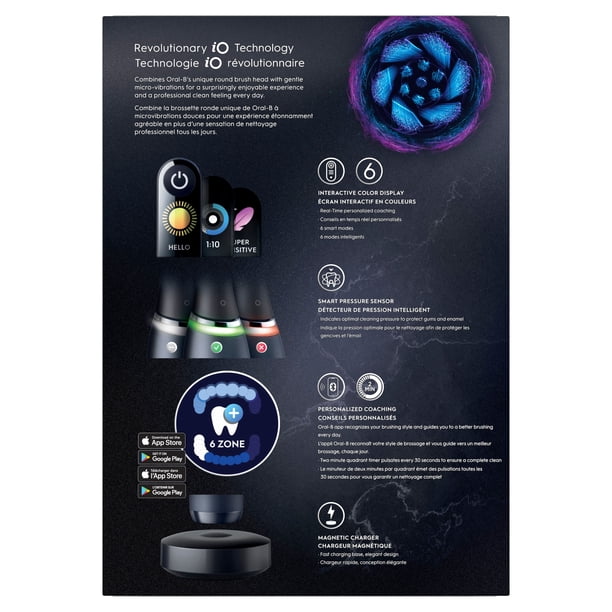 Oral-B iO Series 8 Electric Toothbrush with 3 Brush Heads, Black