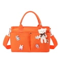 thumbnail image 1 of Diaper Bag For Infant Large Capacity Pockets Wrap Straps For Stroller Pendant Bear Brooch Infant Bottle Diaper Postpartum Infant Pack, 1 of 5