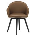 thumbnail image 2 of Studio Designs Home Dome Swivel Office/Dining Leather Accent Chair, Brown, 2 of 6