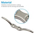 thumbnail image 5 of Rope Cleat Hook Hardware Flag Pole Accessory Stainless Steel Halyard Polished, 5 of 5