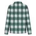 thumbnail image 4 of Mceream Women's Ribbed Knit Shacket Button Down Plaid Jackets Long Sleeve Sweater Shirts Fall Winter Trendy Cardigans Plus Size Winter Warm Outwear Chaqueta De Invierno Para Mujer Green XXL, 4 of 5