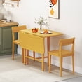 thumbnail image 4 of Costway Foldable Dining Table for 2-4 People Extendable Table with Rubber Wood Legs Natural, 4 of 10