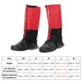 thumbnail image 2 of Unique Bargains Leg Gaiters, Waterproof Shoe Covers Adjustable Snow Boot Gaiter, Red, L, 2 of 6