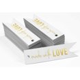 thumbnail image 2 of Inkdotpot Real Gold Foil Made With Love Text Tags Favor Hang Paper Tags 100 Pieces, 2 of 6