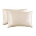 thumbnail image 3 of COM1950s Simulated Silk Pillowcase Set for Hair and Skin Care, Soft Hypoallergenic with Envelope Closure, 20x30 Inch Standard Size Gentle on Sensitive Skin, 3 of 9
