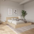 thumbnail image 2 of Nexera Kanso 4-Piece Queen Size Low Platform Bedroom Set, Natural Blonde Oak, 2 of 6