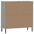 thumbnail image 5 of vidaXL Bookcase with Metal Legs Grey 90x35x90.5 cm Solid Wood OSLO, 5 of 5