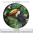 thumbnail image 2 of Housse de Pneu de Rechange pour Caravane 12 Pouces Toucan Tropical Perroquet Feuilles de Palmier Vertes Protège-Roues Florales Housses de Pneus Housses de Roues Résistantes aux Intempéries Belle Oiseau Tropical Convient pour VUS Camion Roulotte de Voyage, 2 of 8