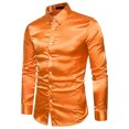 thumbnail image 4 of maskred Long Sleeve Tops For Men - Functional Anti-wrinkle Sustainable And Chic Good Cut For Normal Body Casual Work Shirt orange L, 4 of 6
