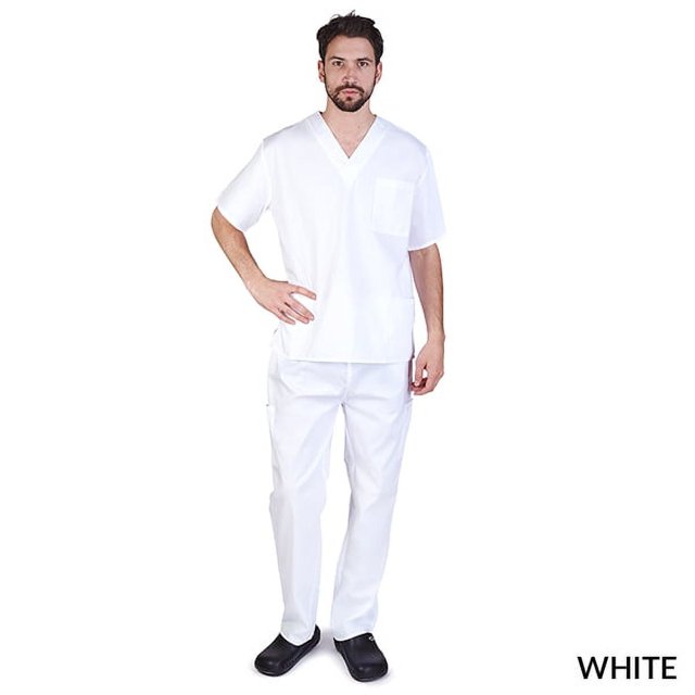 M&M SCRUBS Men's Scrub Set Medical Scrub Top and Pants