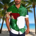 thumbnail image 2 of Pisexur Shirts for Man T Hommes Mode Décontractée Col Rabattu Imprimé Manches Courtes Chemise Boutonnée Blouse Verte, 4TG Chemises de Golf Hommes & Chemises Hommes, 2 of 7